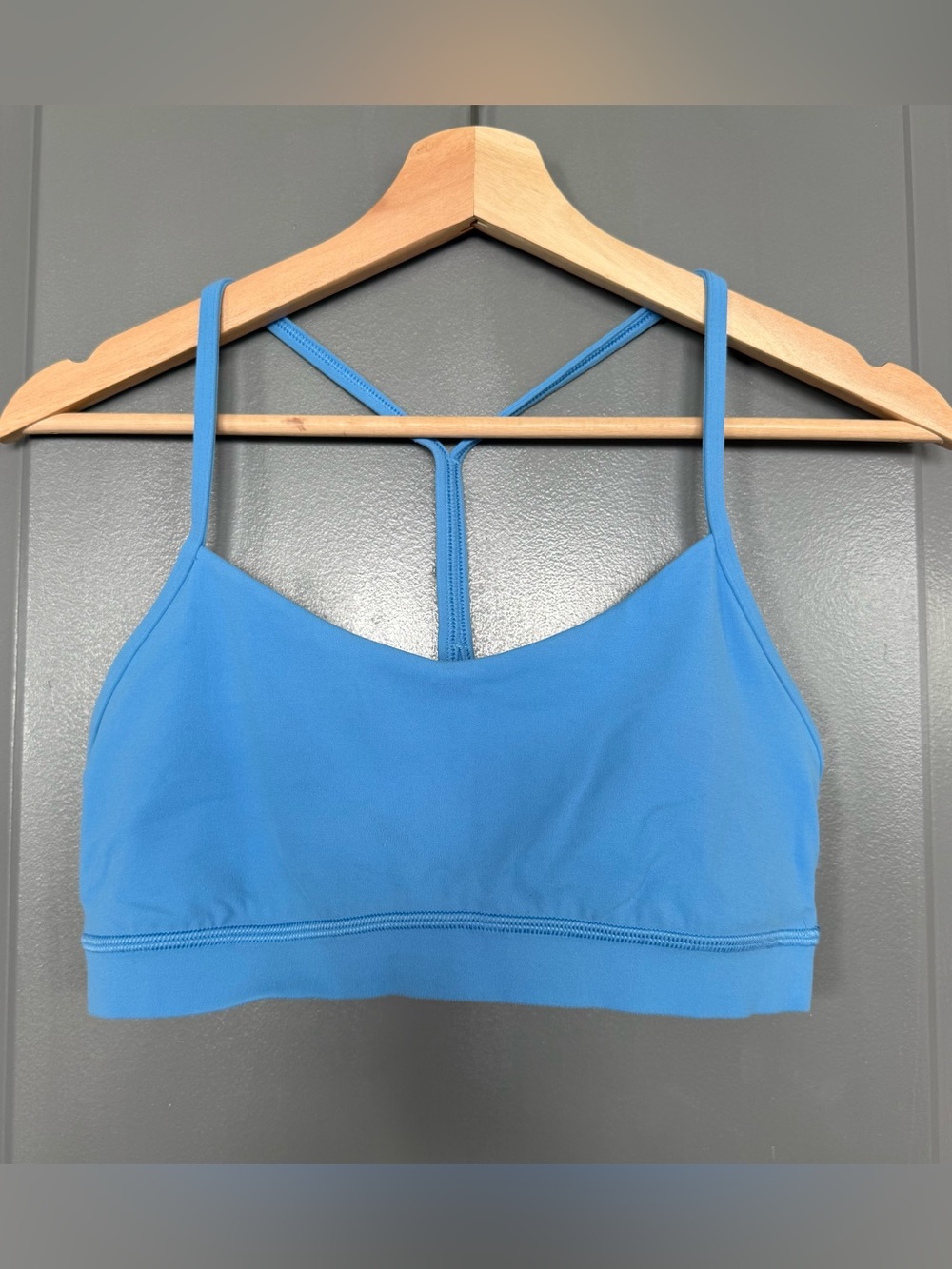 Lululemon Flow Y Pool Party Blue Sports Bra Size 10